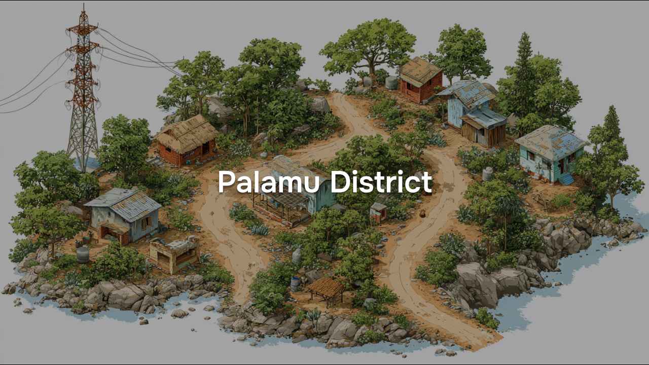 Village Amenities for Palamu District of Jharkhand, 2011
