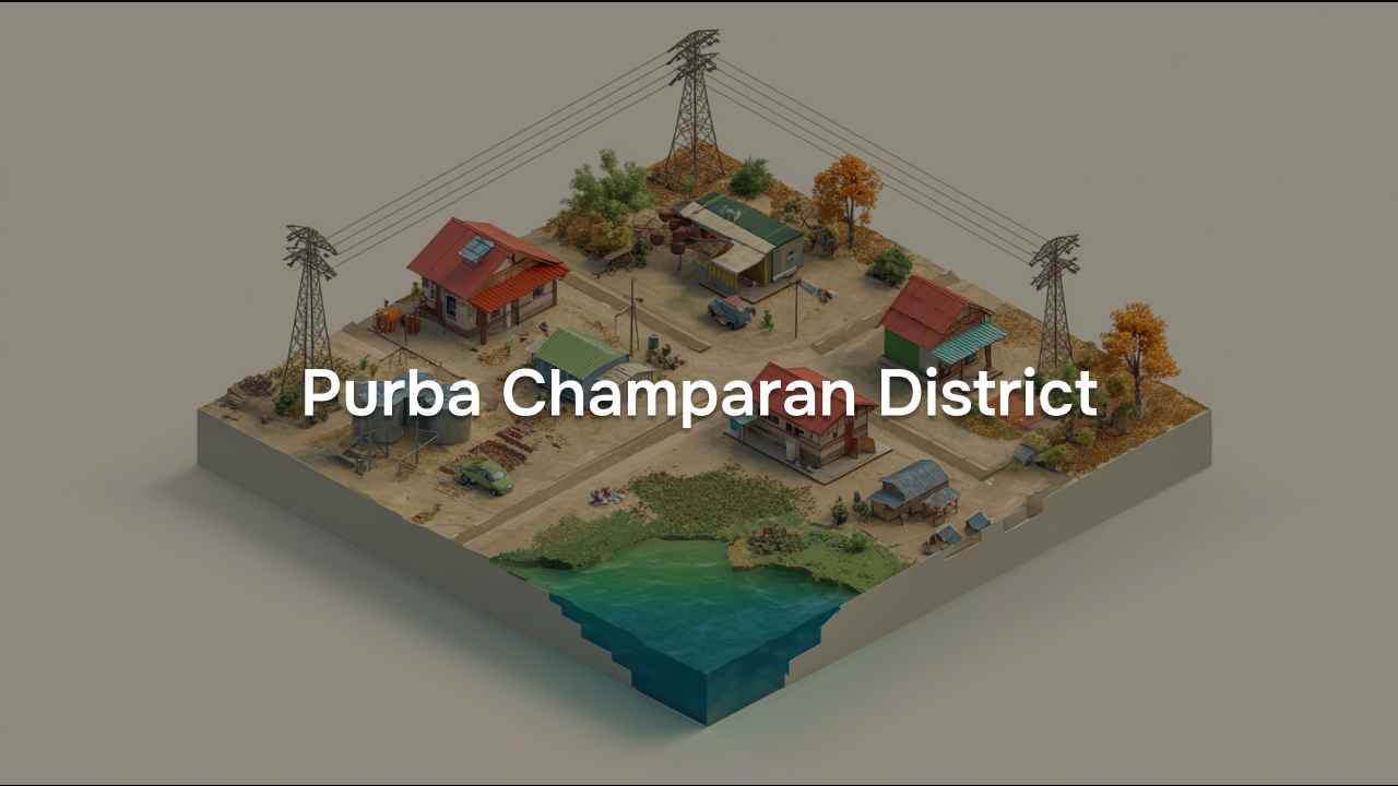 Village Amenities for Purba Champaran District of Bihar, 2011