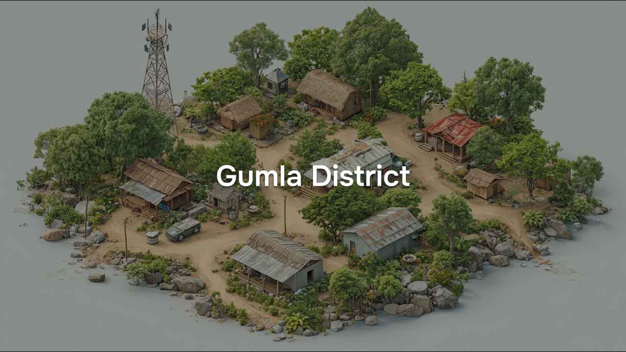 Village Amenities for Gumla District of Jharkhand, 2011