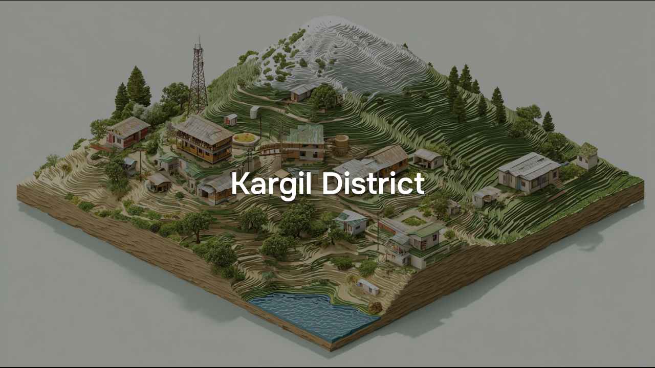 Village Amenities for Kargil District of Jammu Kashmir, 2011