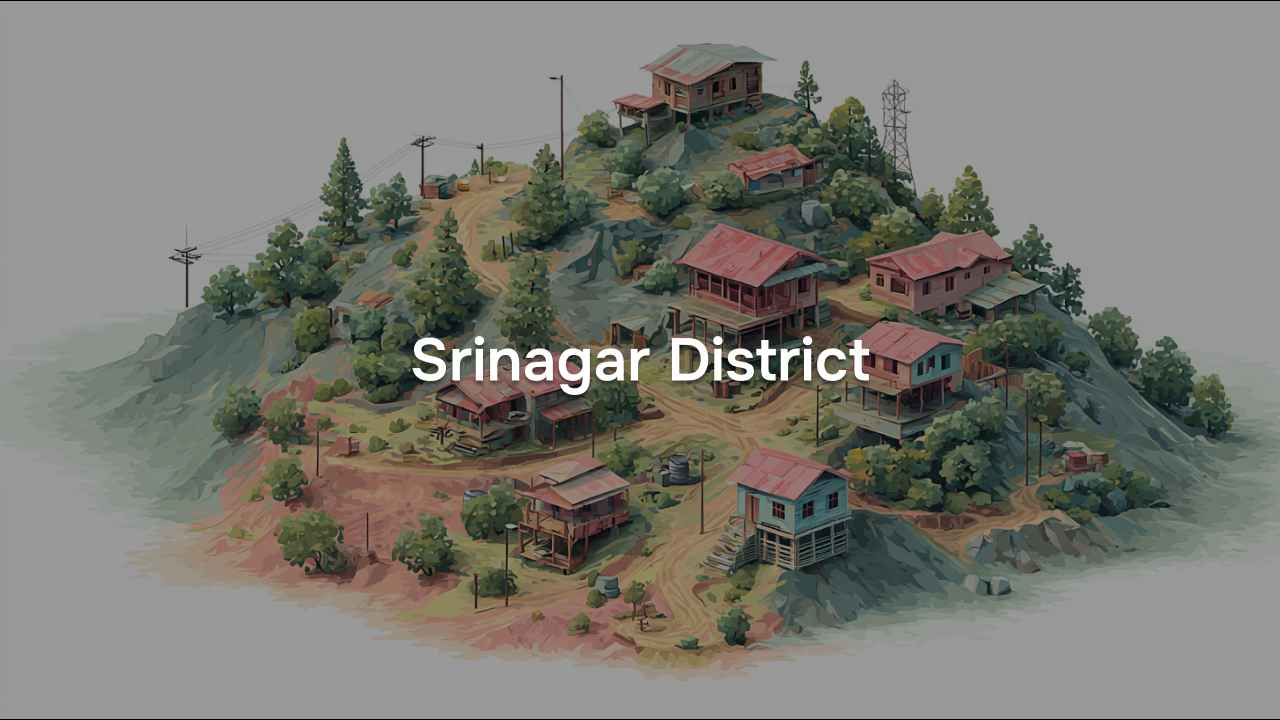 Village Amenities for Srinagar District of Jammu Kashmir, 2011