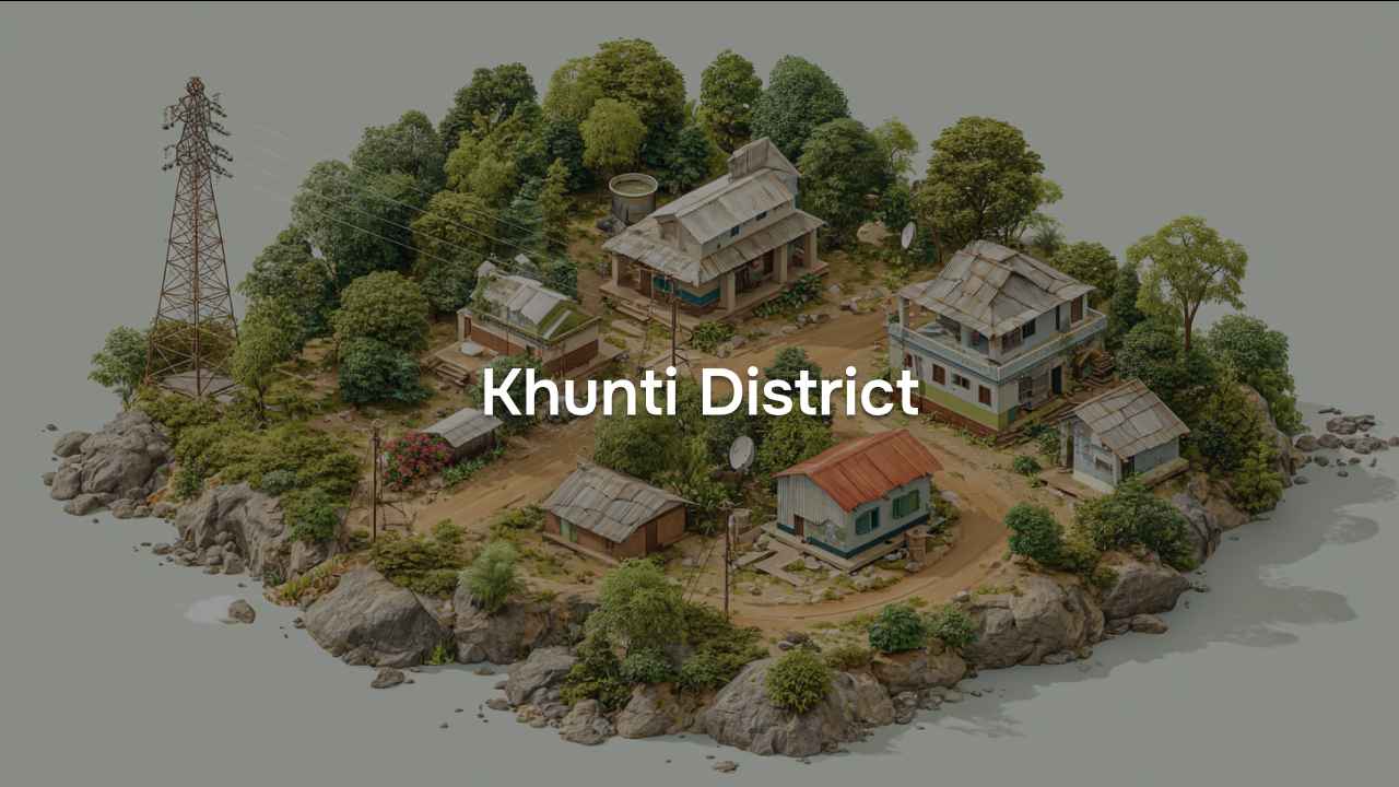 Village Amenities for Khunti District of Jharkhand, 2011
