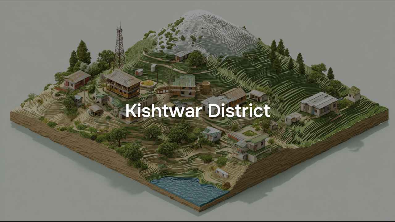 Village Amenities for Kishtwar District of Jammu Kashmir, 2011