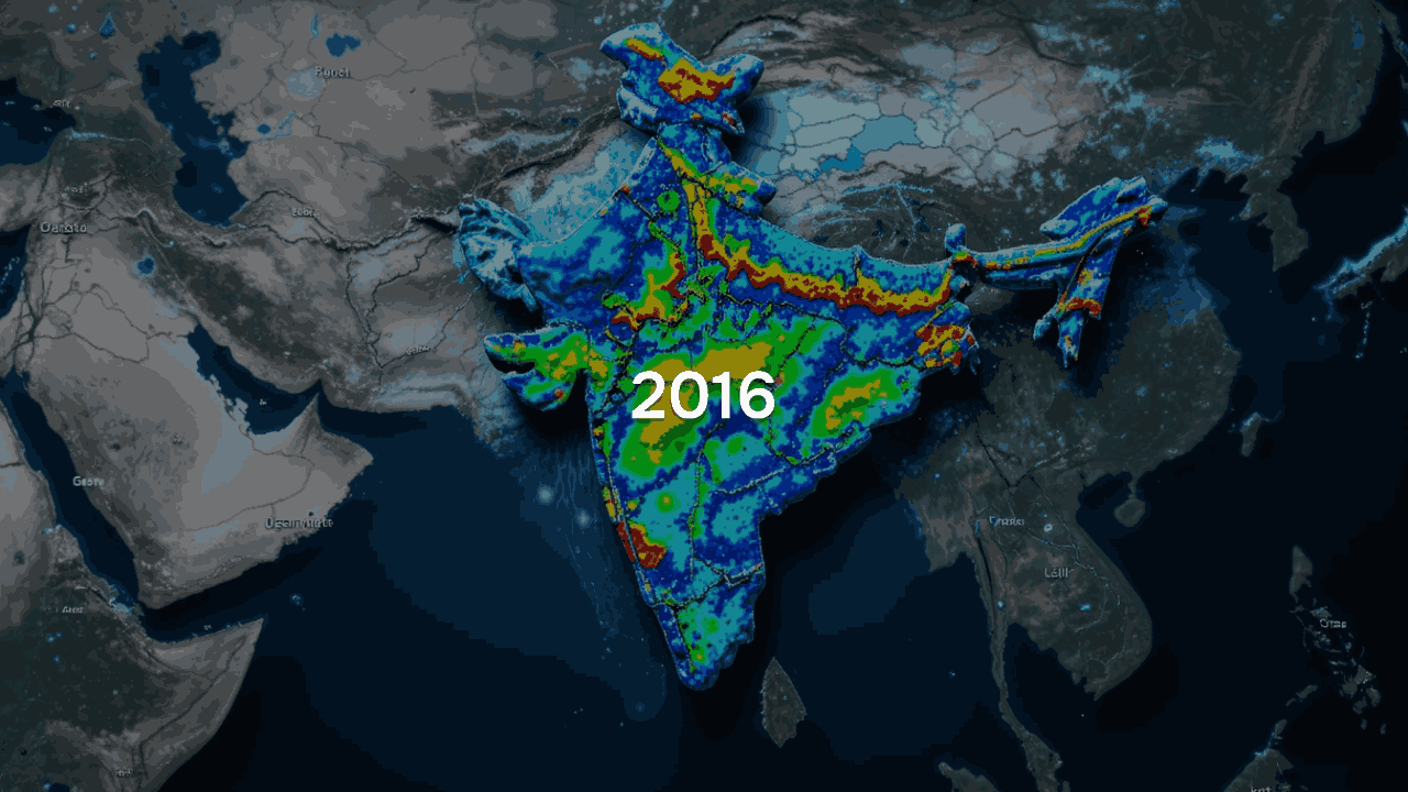 Surface Temperature 2016 India
