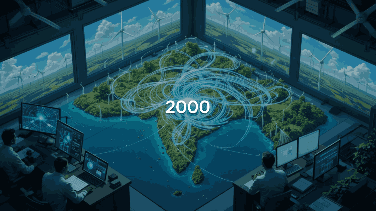 Wind Speed 2000 U Component at 10m India