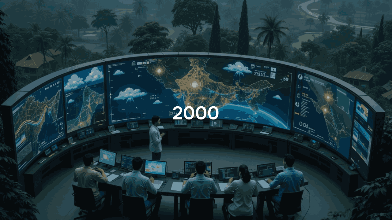 Wind Speed 2000 V Component at 10m India