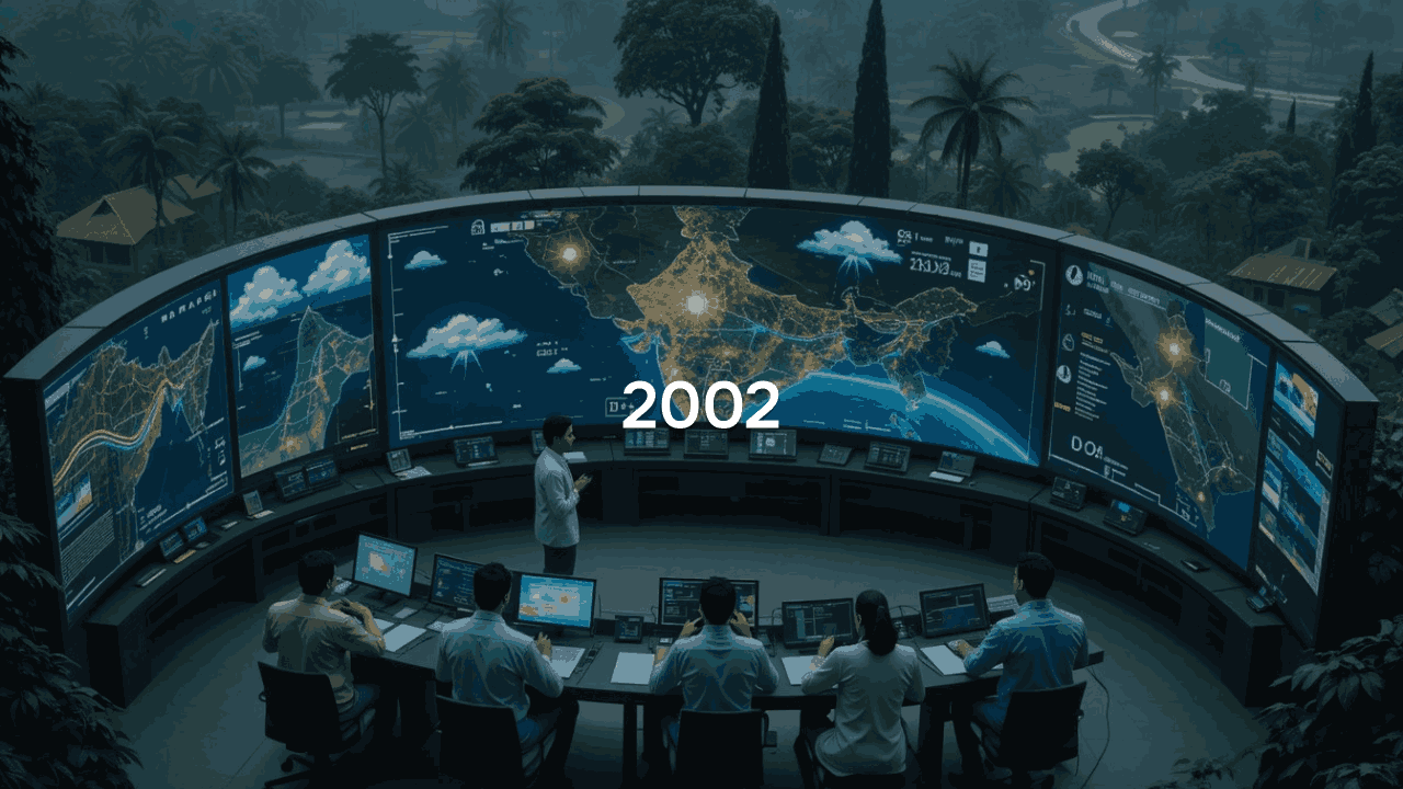 Wind Speed 2002 V Component at 10m India