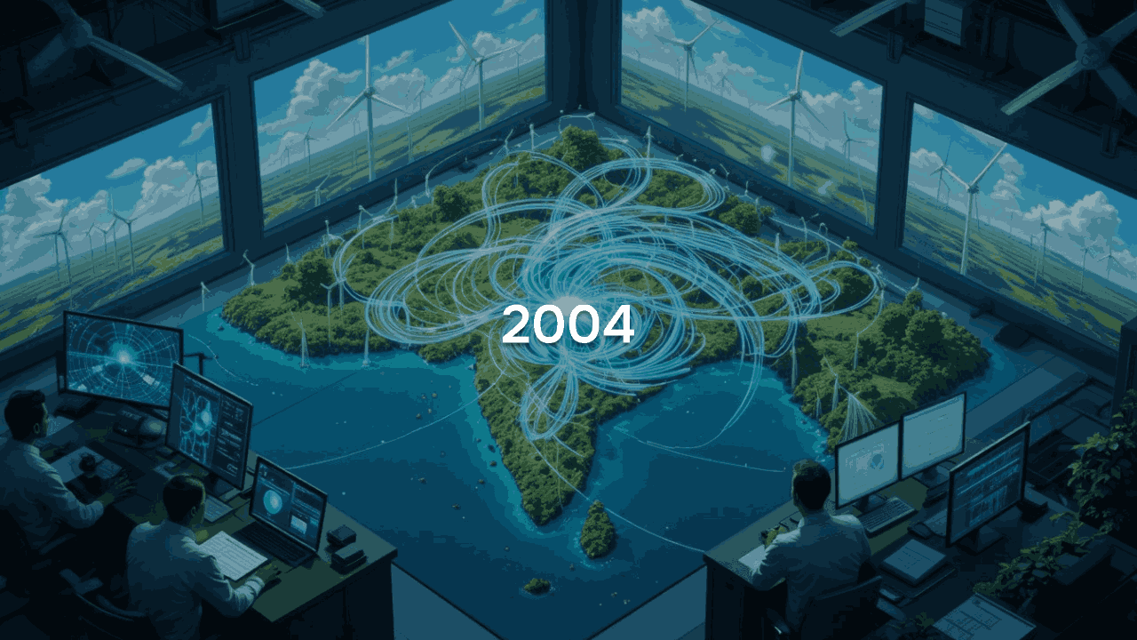 Wind Speed 2004 U Component at 10m India