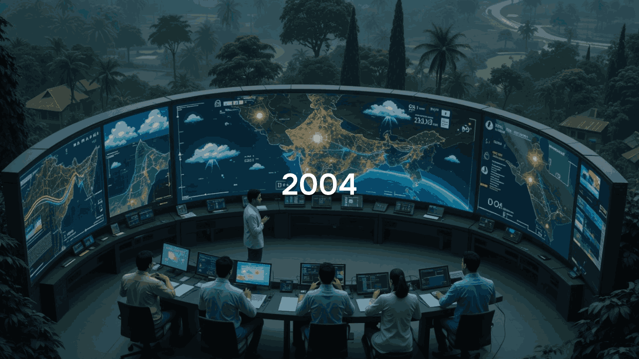 Wind Speed 2004 V Component at 10m India