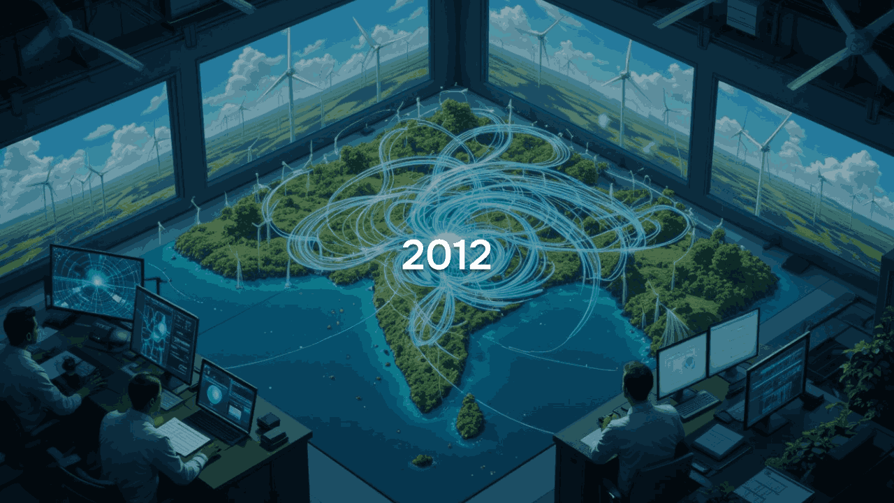 Wind Speed 2012 U Component at 10m India