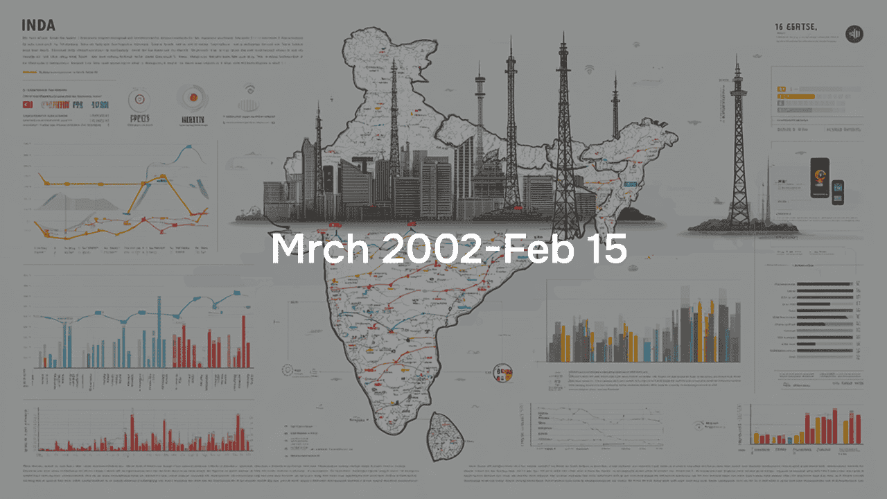 Service Area-wise Telephone from Mar 2002 to February 15