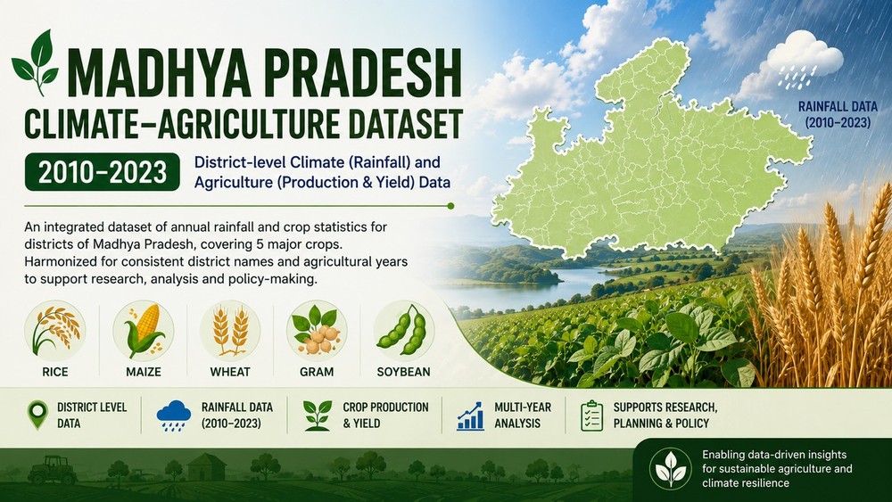 Madhya Pradesh Climate-Agriculture Dataset 2010-2023